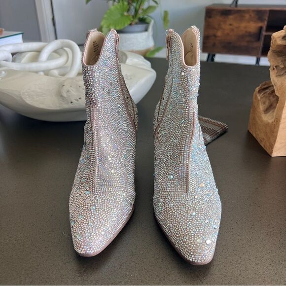 MATISSE Harlow Dazzling Rhinestone Embellished Boots Size 6.5 - Picture 3 of 6